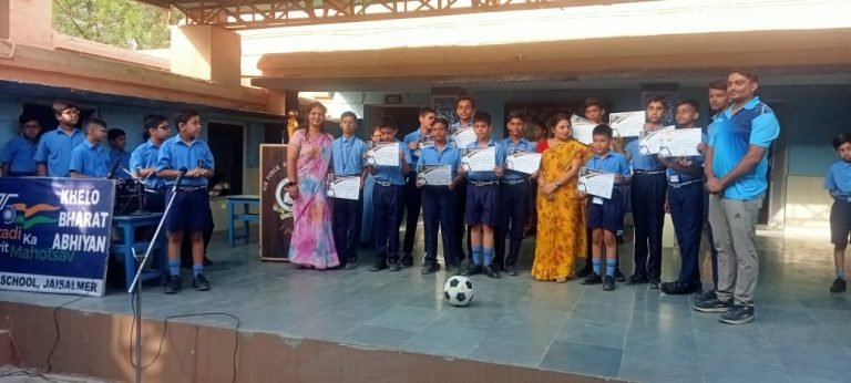 वायुसेना विद्यालय जैसलमेर की बालिका खिलाड़ियों ने जीते स्वर्ण पदक