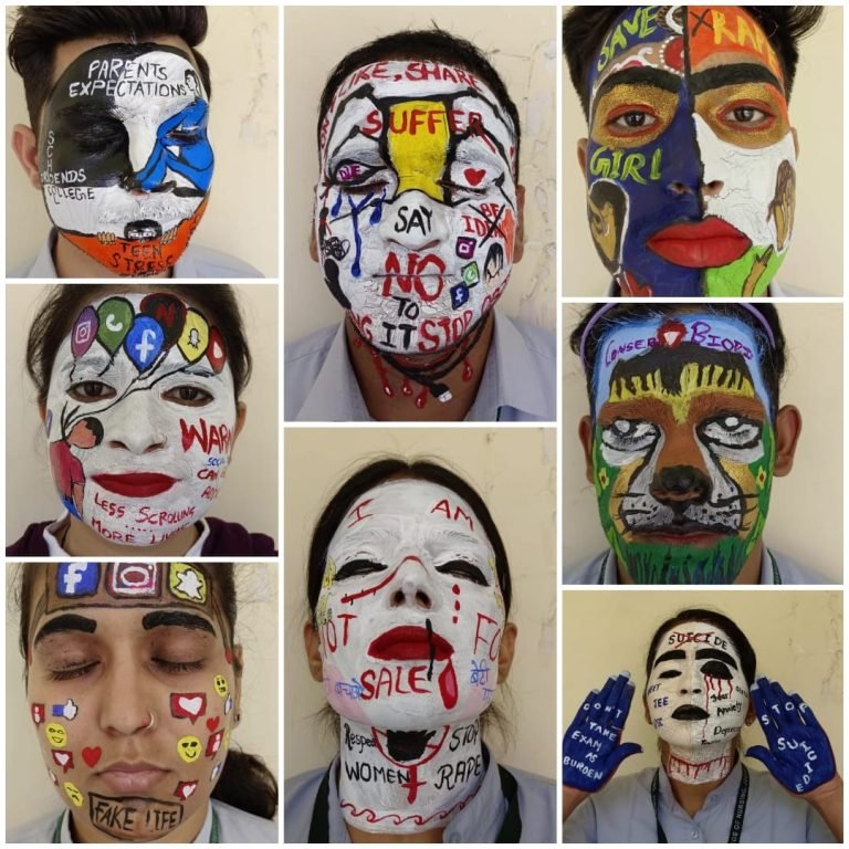 अंतरराष्ट्रीय नर्सेज सप्ताह के तीसरे दिन हुई फेस पेंटिंग व मेहंदी प्रतियोगिता