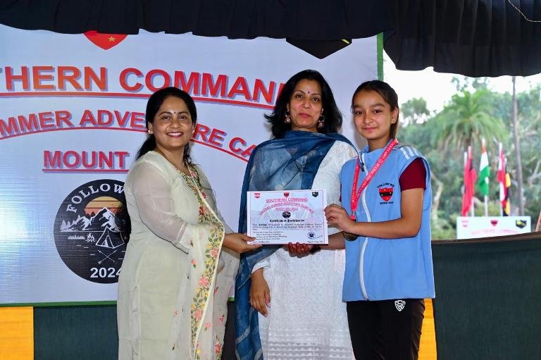 दक्षिणी कमान बाल ग्रीष्मकालीन साहसिक शिविर का हुआ समापन