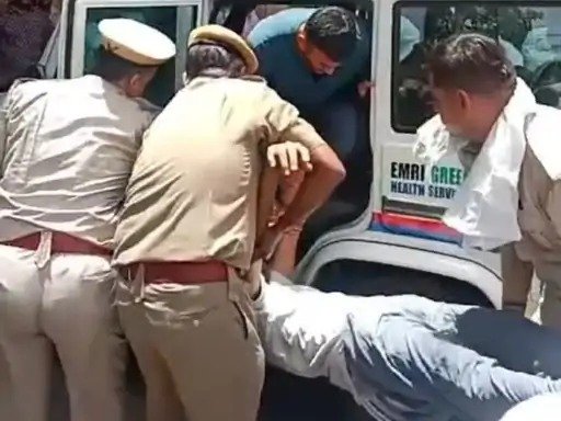 पेशी पर आए कैदी की गर्मी से बिगड़ी तबीयत चक्कर खाकर गिरा, अस्पताल में करवाया भर्ती