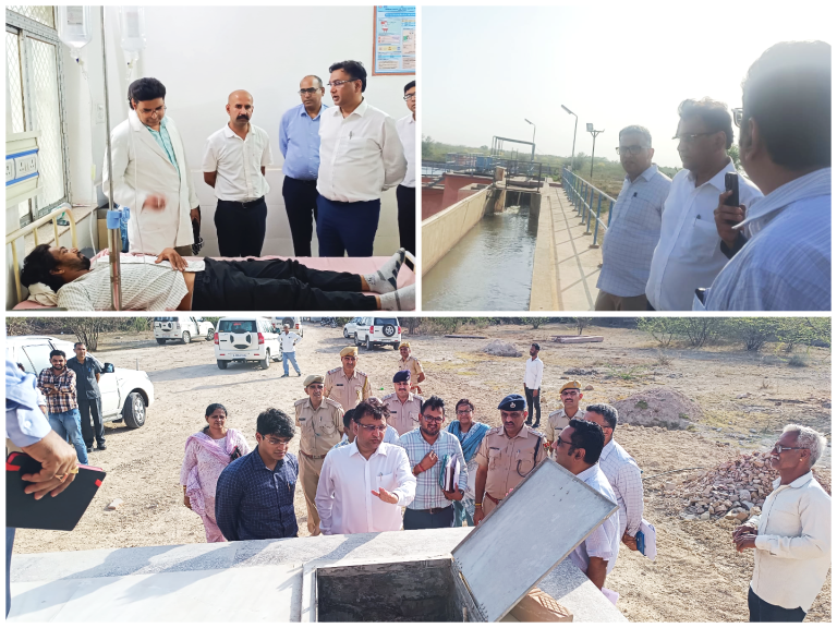 प्रभारी सचिव ने किया बिलाड़ा क्षेत्र का निरीक्षण