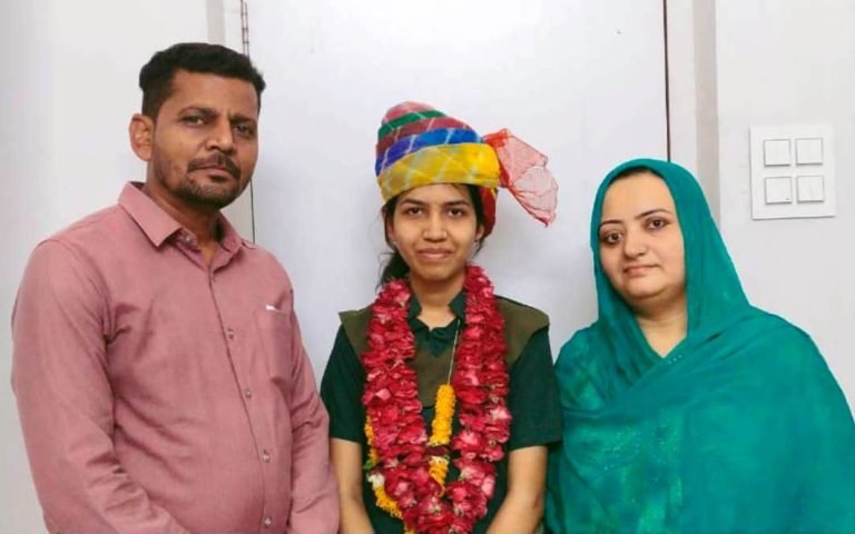 माहेनूर ने 12वीं कॉमर्स में 91.80 अंक हासिल कर समाज व परिवार का नाम किया रोशन