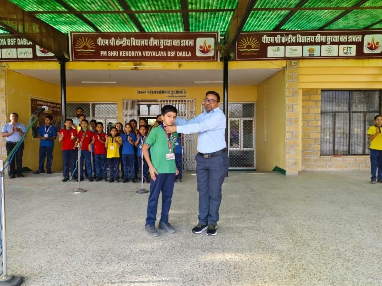 पी एम श्री केंद्रीय विद्यालय सीमा बल डाबला के ध्रुव चौधरी ने दिखाया दमखम