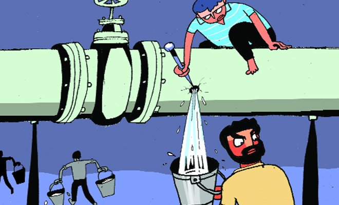 30 अवैध जल कनेक्शनो को हटाया गया