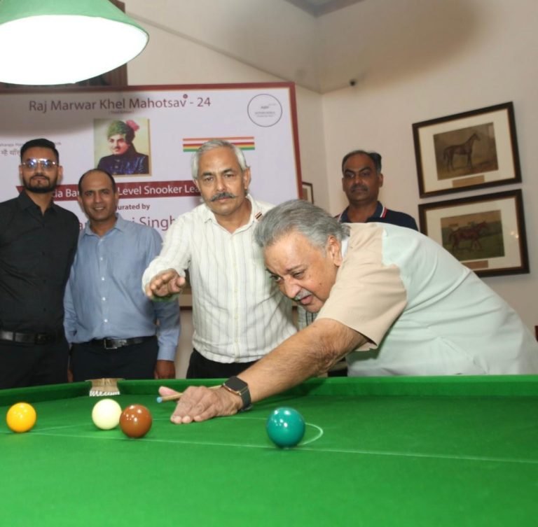 पूर्व महाराजा गजसिंह ने किया बड़ा बापजी राज्य स्तरीय स्नूकर लीग का उद्घाटन किया