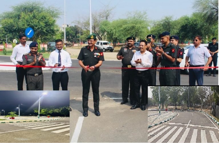 सैन्य स्टेशन में पहली प्लास्टिक वेस्ट द्वारा निर्मित सड़क का उद्घाटन