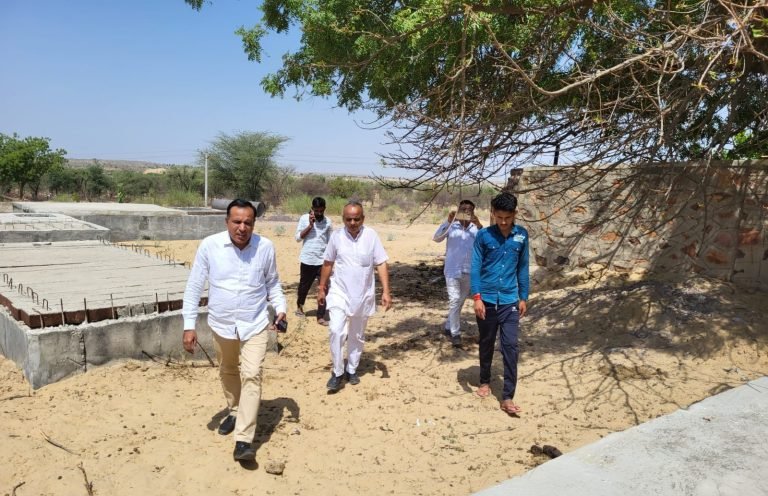 पचपदरा विधायक अरुण चौधरी ने पेयजल समस्याओं को लेकर किया पोकरण फलसुंड परियोजना का दौरा