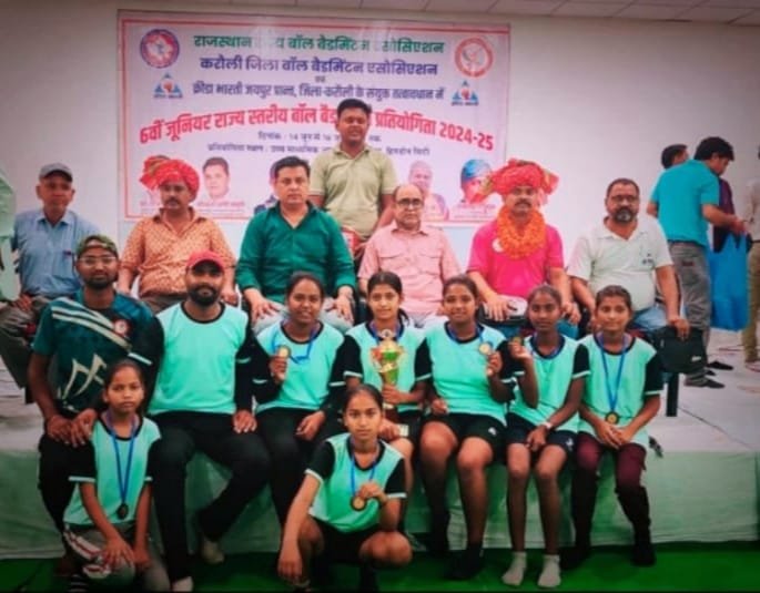 राज्य स्तरीय जूनियर बॉल बैडमिंटन प्रतियोगिता में जोधपुर का तीसरा स्थान