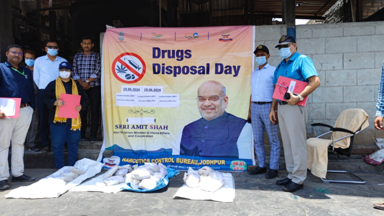 नारकोटिक्स कंट्रोल ब्यूरो राजस्थान ने 33.336 किलोग्राम हेरोइन, कीमत 60 करोड़ को नष्ट किया