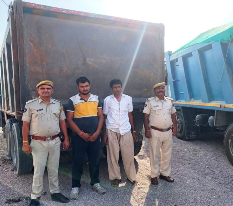 जोधपुर पुलिस का बजरी माफियाओ के खिलाफ अभियान जारी, दो गिरफ्तार