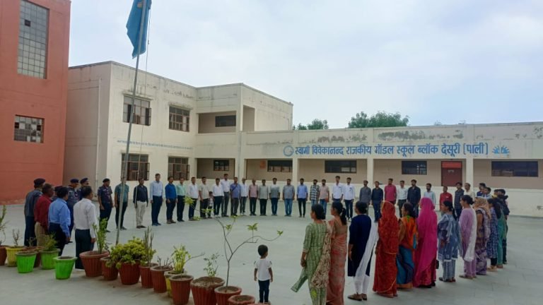 संघ सादड़ी  का बिगिनेर्स कोर्स प्रारंभ झंडा रोहन के साथ हुआ