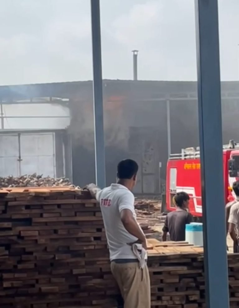 सालावास हैण्डीक्राफ्ट फैक्ट्री में लगी भीषण आग